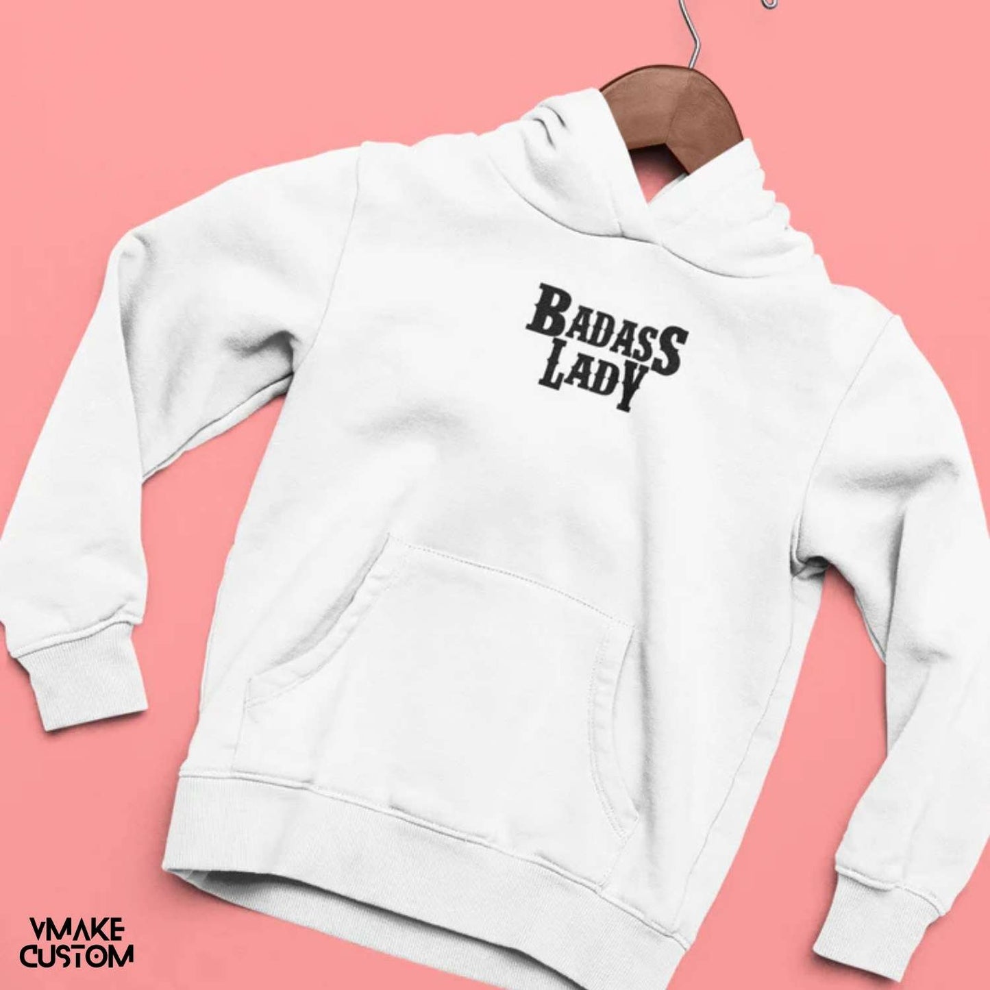 Badass Gentleman & Badass Lady White Hoodies for Couple