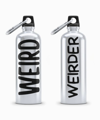 Couple Hood “Weird / Weirder” Couple Matching Sipper Bottle Set (Pack of 2)