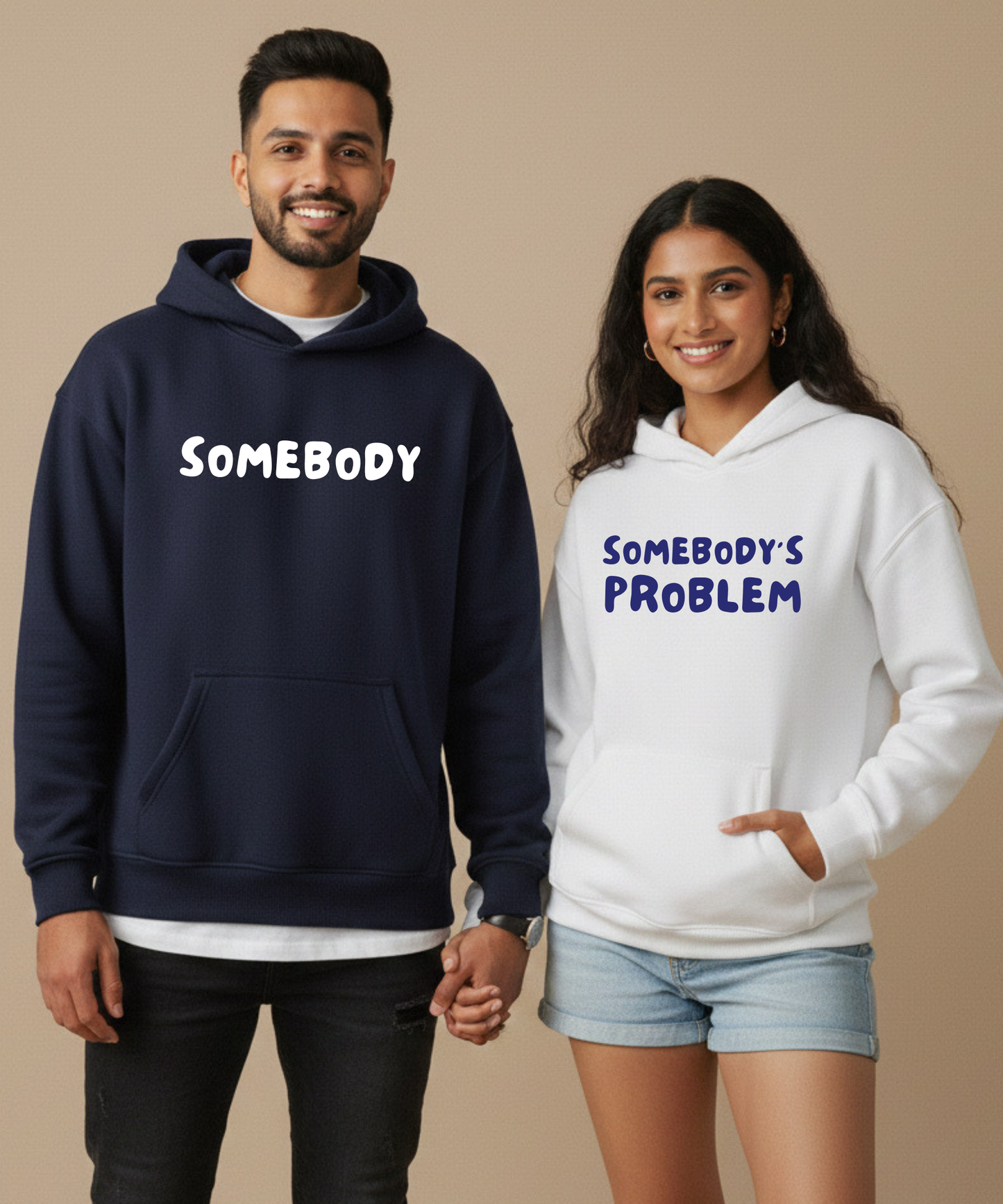 Somebody / Somebody’s Problem – Couple Oversized Hoodies (Set of 2) | Premium 400 GSM