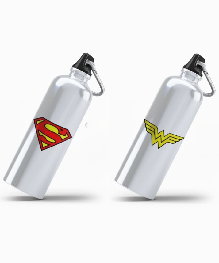 Couple Hood “Superman / Wonder Woman” Couple Matching Sipper Bottle Set (Pack of 2)