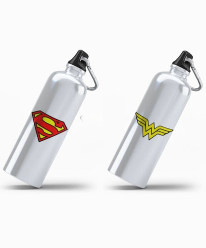 Couple Hood “Superman / Wonder Woman” Couple Matching Sipper Bottle Set (Pack of 2)