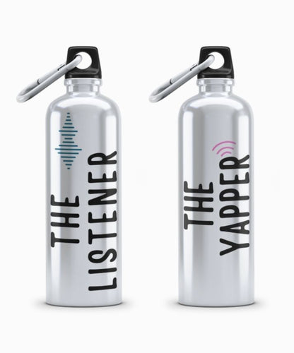 Couple Hood “The Listener / The Yapper” Couple Matching Sipper Bottle Set (Pack of 2)