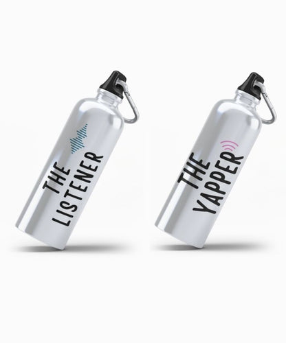 Couple Hood “The Listener / The Yapper” Couple Matching Sipper Bottle Set (Pack of 2)