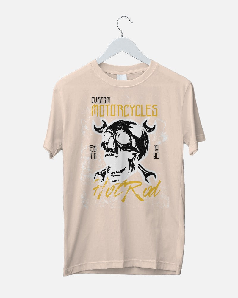 Custom Motorcycles Skull Regular Fit T-shirt