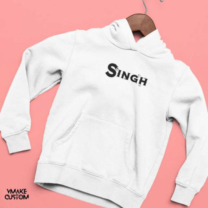 Singh Kaur White Hoodies for Couple