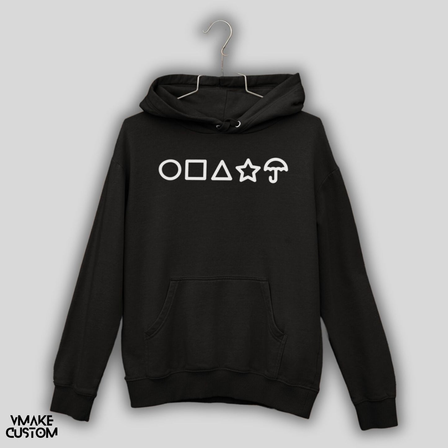 SquidGamesVibesBlackPulloverHoodie