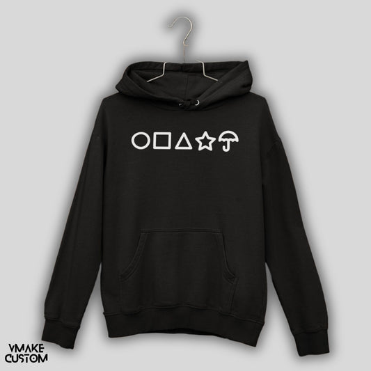 SquidGamesVibesBlackPulloverHoodie