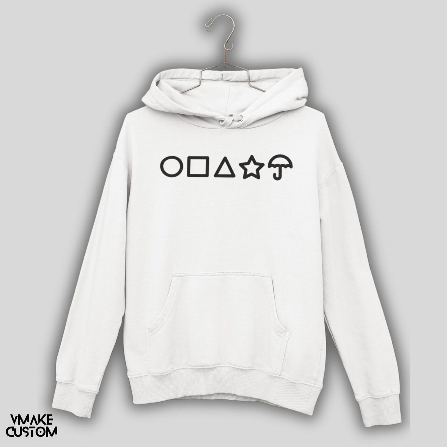 SquidGamesVibesWhitePulloverHoodie
