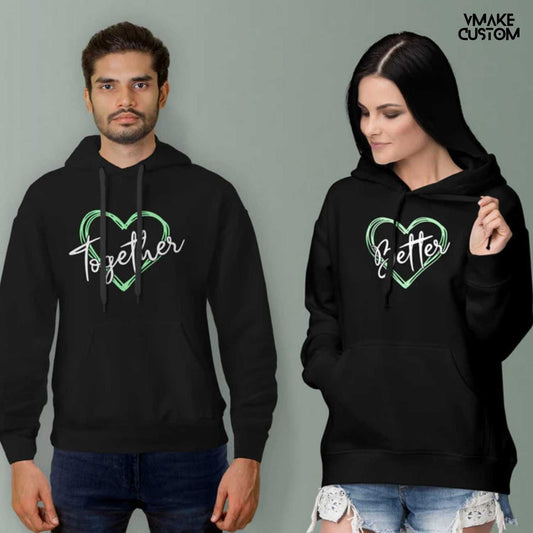 together better black hoodies for couple